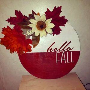 Wooden Fall door plaque